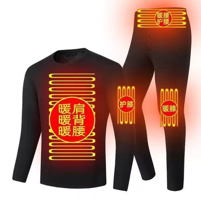 Smart heating and warming suit USB charging heating men's electric heating charging clothes women's full body winter thick cold protection