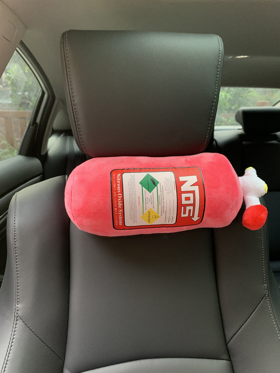 Cross-border hot selling NOS headrest car accessories headrest pillow waist cushion NOS nitrogen bottle modified pillow universal