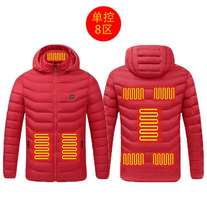 New hot-selling cross-border winter heating cotton clothes, smart constant temperature cold-proof electric heating clothes, USB heating cotton clothes