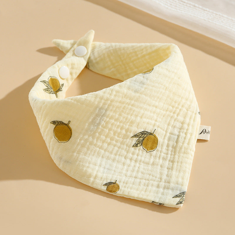 Baby bib 6-layer pure cotton gauze petal bib saliva towel newborn a type triangle towel anti-spitting bib