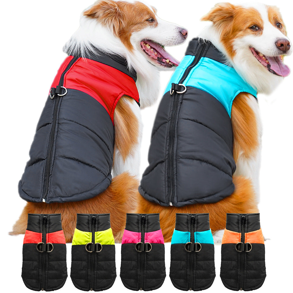 Pet clothing autumn and winter cat and dog clothes thick warm cotton vest Teddy medium and large dog supplies wholesale