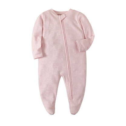 Wholesale baby jumpsuit long sleeve zipper bodysuit with hands crawling clothes romper summer pajamas new style children's clothing