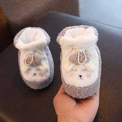 Baby cotton shoes autumn and winter soft bottom anti-drop thickened velvet foot cover 0-1 year old newborn boy and girl baby toddler shoes