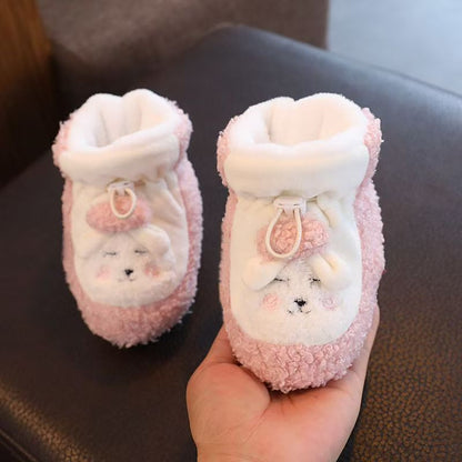 Baby cotton shoes autumn and winter soft bottom anti-drop thickened velvet foot cover 0-1 year old newborn boy and girl baby toddler shoes