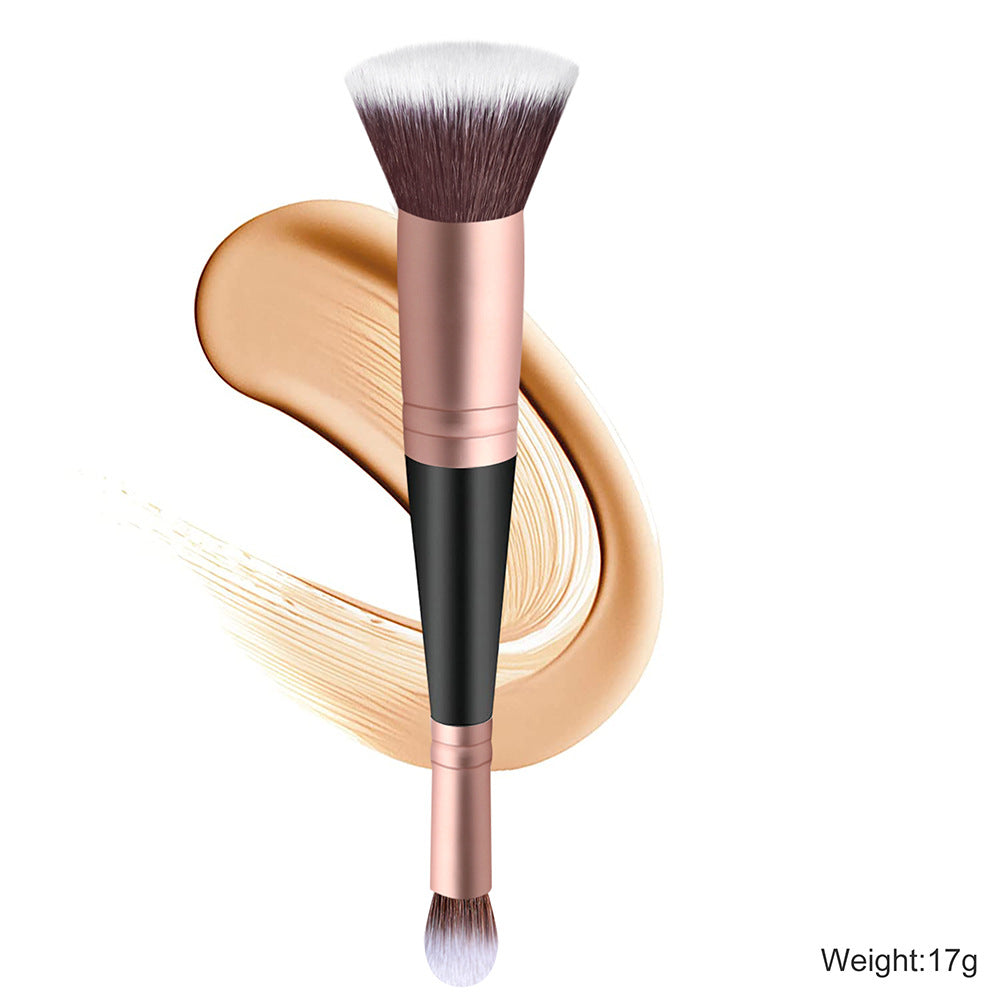 Two-in-one double-head makeup brush for foundation and concealer, single flat-head brush, cross-border beauty tools