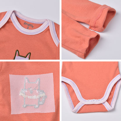 Foreign trade baby clothes cotton spring and autumn long-sleeved envelope collar baby romper 5 pieces package onesie baby crawling clothes