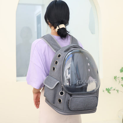 Cat bag pet bag portable backpack breathable space capsule viewing pet bag large space dog bag