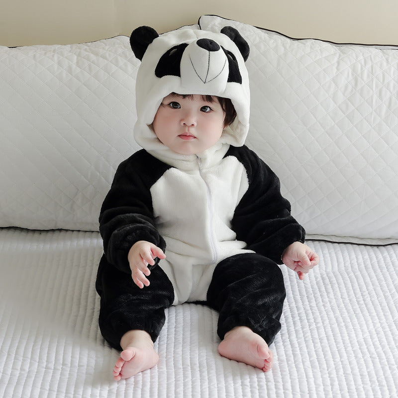 Baby jumpsuit spring and autumn baby clothes type a outer wear crawling clothes newborn baby jumpsuit shape animal children pajamas