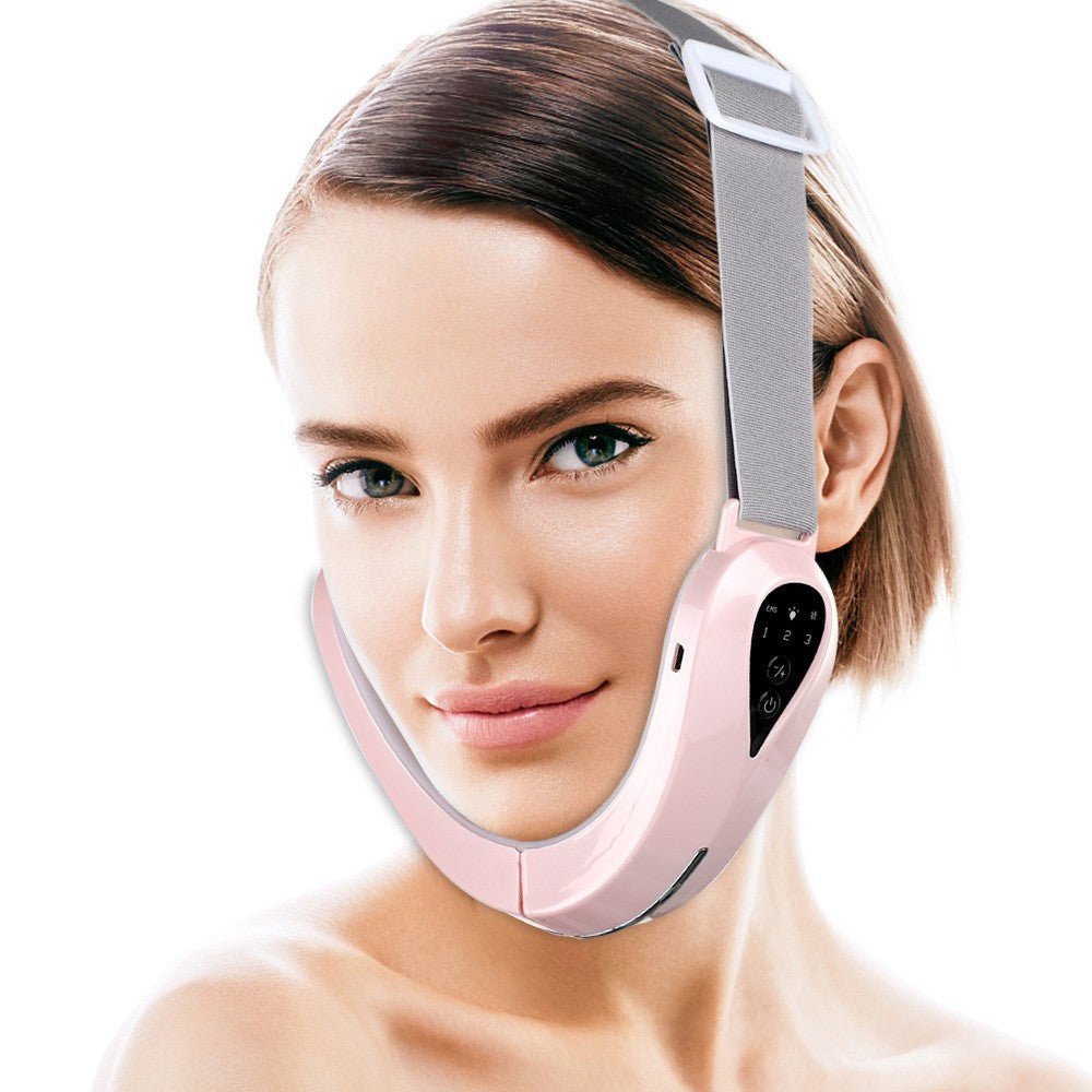 Cross-border EMS color light face slimming instrument V-face lifting vibration massage micro-current beauty instrument facial massager