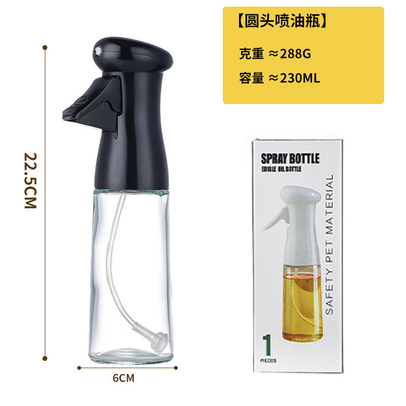 Glass oil sprayer household kitchen oil tank pot soy sauce vinegar seasoning bottle edible oil leak-proof oil pot atomizing oil spray bottle