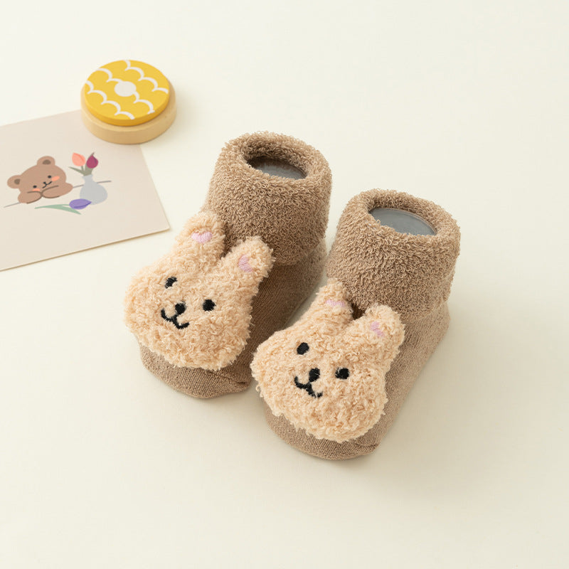 Newborn baby autumn and winter thick warm non-slip terry socks baby a class cotton toddler floor socks wholesale 2